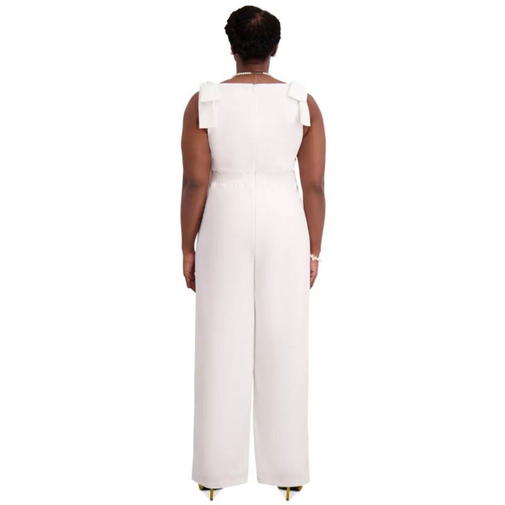 Kasper Elegant White Sleeveless Jumpsuit - Picture 6 of 8